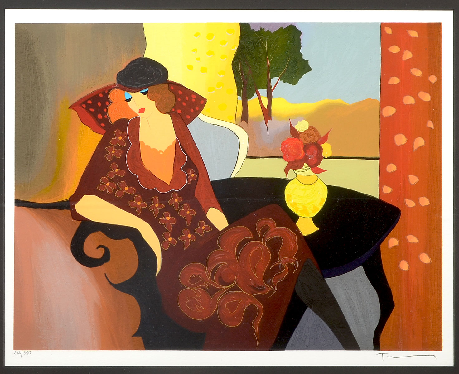 Appraisal: TARKAY Itzchak Isaac Hungarian - ''Autumn Repose'' Serigraph '' x