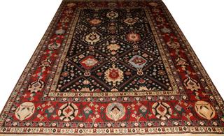 Appraisal: CAUCASIAN HERIZ HAND WOVEN WOOL RUG CAUCASIAN HERIZ HAND WOVEN