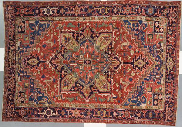 Appraisal: A Heriz carpet Northwest Persia circa size approximately ft in