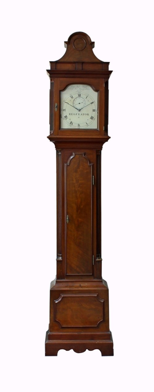 Appraisal: A late th Century mahogany month-going longcase regulator clock with