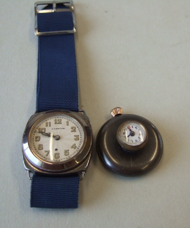 Appraisal: A gentleman's silver cased cushion shaped self winding Harwood wristwatch