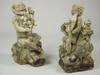 Appraisal: STONE CARVINGS - Pair of th C Scottish sandstone carved