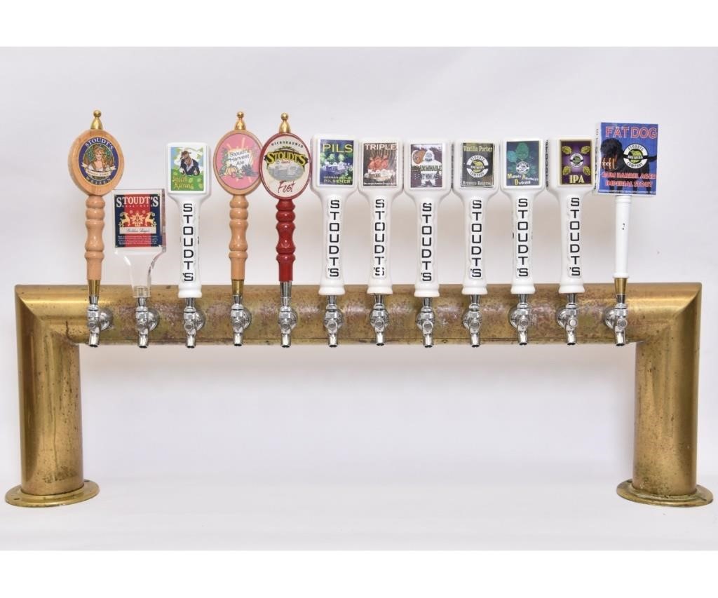 Appraisal: Stoudt's -handled brass bar beer tap from Stoudt's Restaurant Adamstown