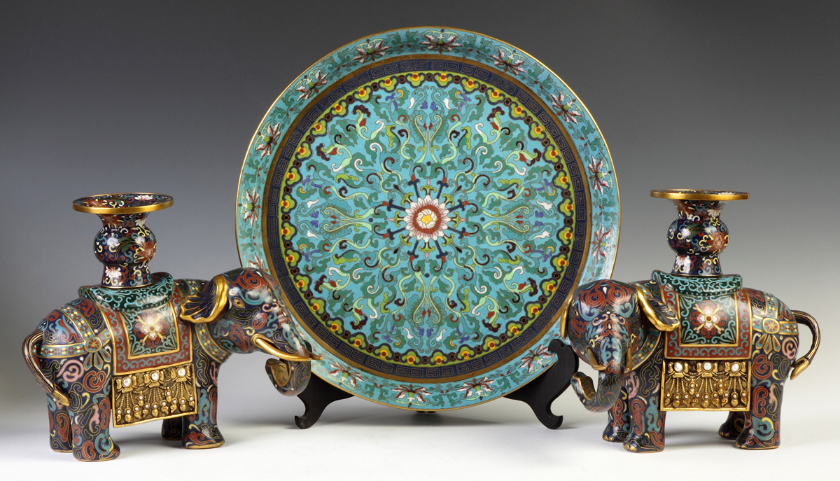 Appraisal: Chinese Cloisonne Charger late th early th cent