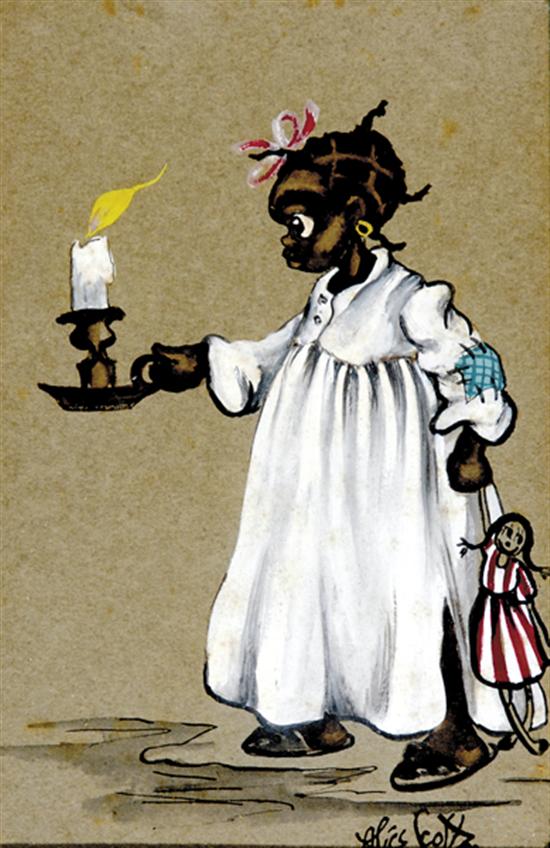 Appraisal: Alice Scott South Carolina - YOUNG BLACK GIRL WITH CANDLE