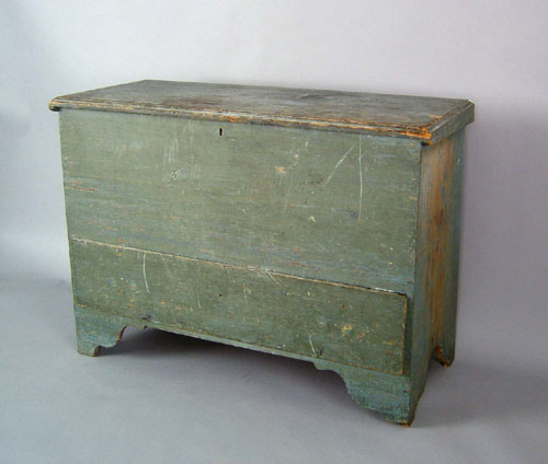 Appraisal: New England painted pine blanket chest late th c with