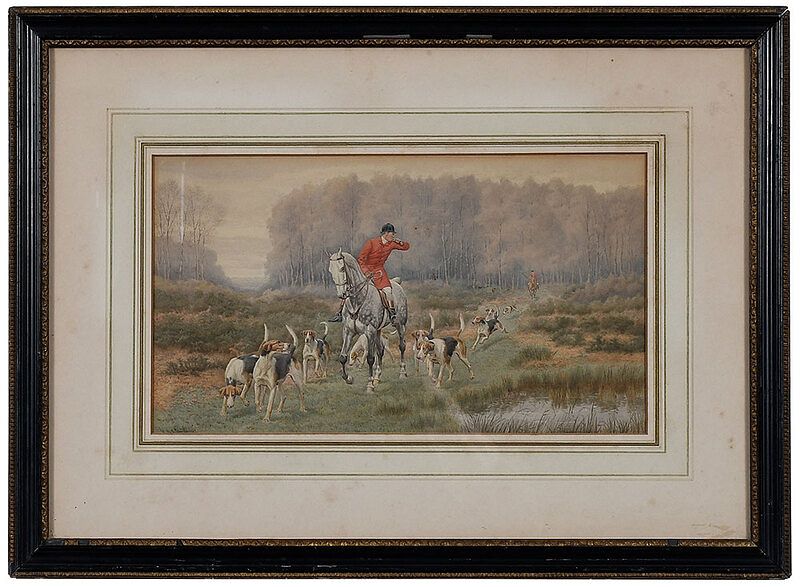 Appraisal: Edward Algernon Stuart Douglas British - Fox Hunting Calling the