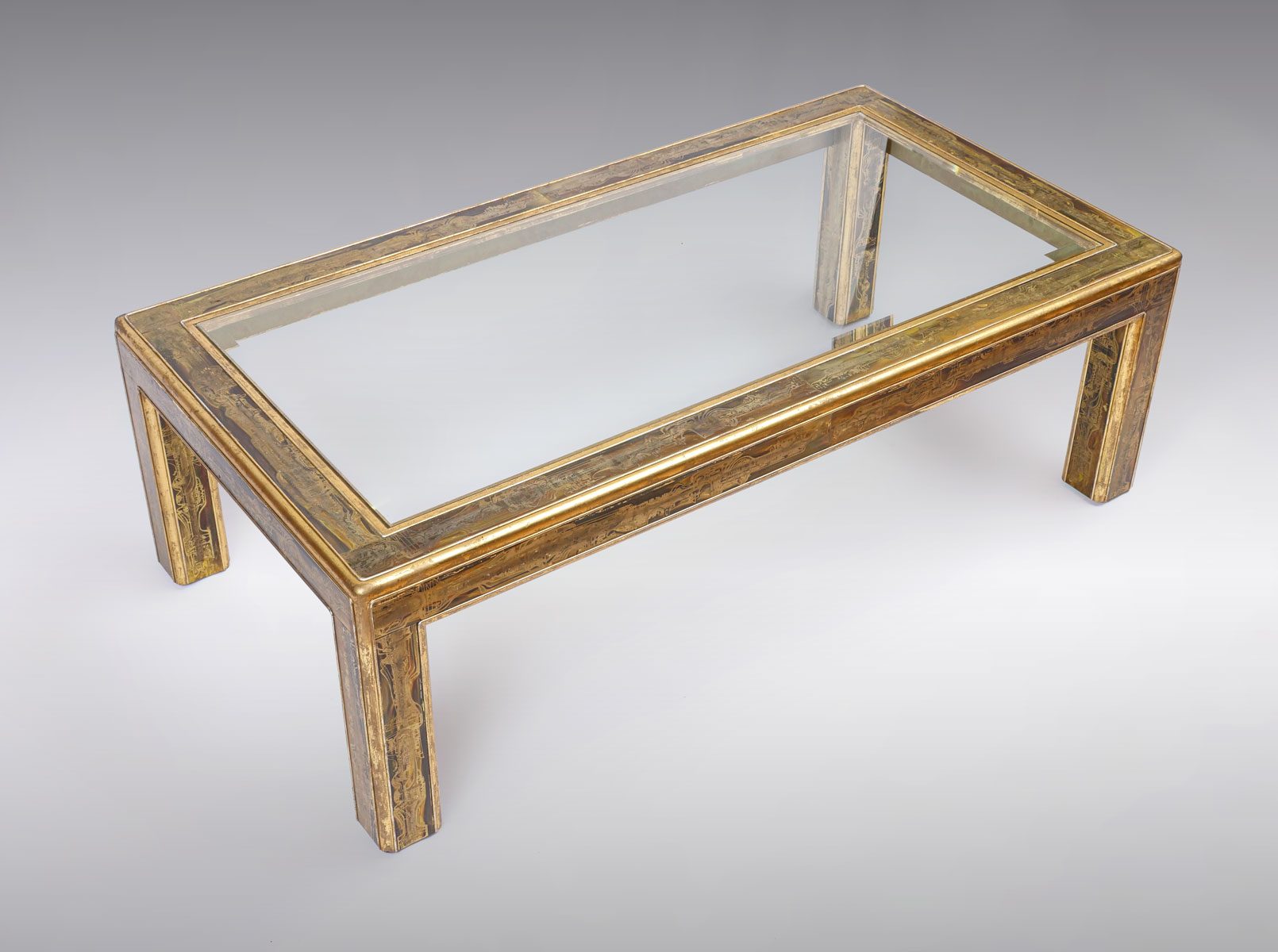 Appraisal: BERNHARD ROHNE FOR MASTERCRAFT COFFEE TABLE Mastercraft coffee table by