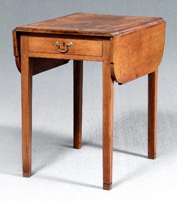 Appraisal: North Carolina Federal Pembroke table highly figured mahogany top with