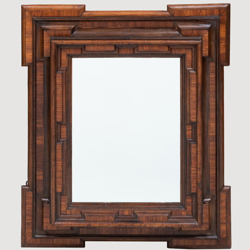 Appraisal: FLEMISH BAROQUE STYLE WALNUT MIRROR x in Condition In good