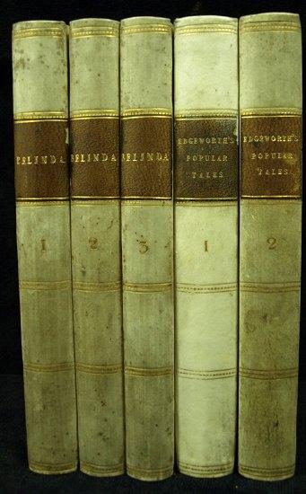 Appraisal: Edgeworth M Belinda three volumes second edition London quarter vellum