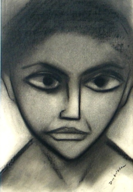 Appraisal: Robert Henry Bob Dickerson born Boy charcoal on paper signed