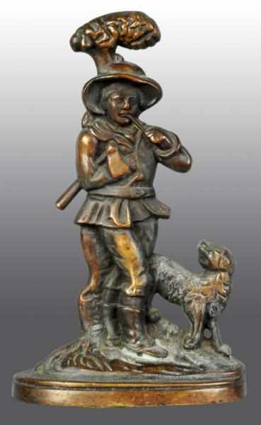 Appraisal: Cast Brass Woodsman Doorstop Description English Brass with lead insert