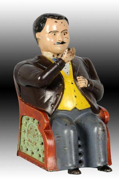 Appraisal: Cast Iron Tammany Hall Mechanical Bank Description Manufactured by J