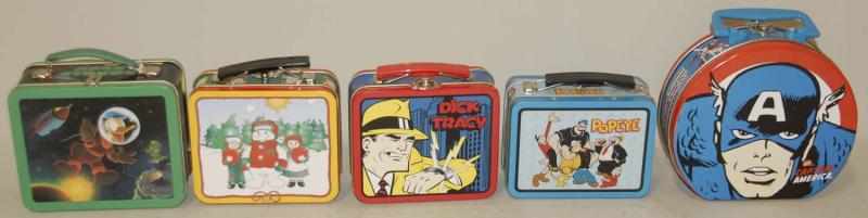 Appraisal: Lot of Mini Tin Modern Character Lunchboxes Condition Excellent Size