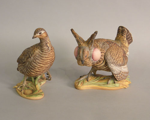 Appraisal: Two Boehm Lesser Prairie-Chicken figures h