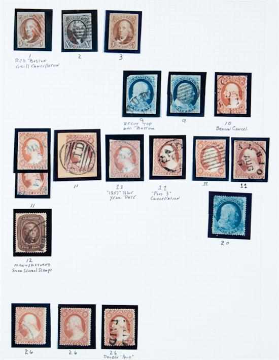 Appraisal: Selection of early stamps - ' Scott - including used