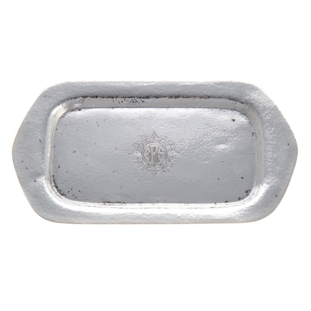 Appraisal: Schofield hammered sterling silver vanity tray x in ozt Condition