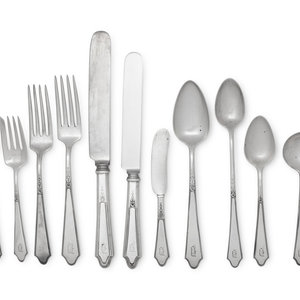 Appraisal: An American Silver Flatware Service Lunt Silversmiths Greenfield MA Ch