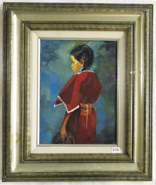 Appraisal: HOLLIS RICHARDSON OIL ON BOARD American th century Girl in