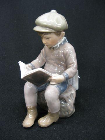 Appraisal: Dahl Jensen Danish Porcelain Figurine of a boy reading tall