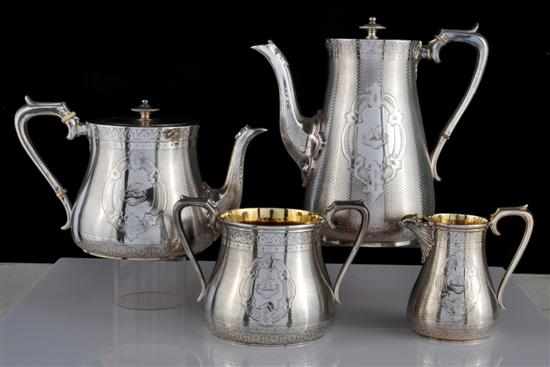 Appraisal: A Scottish sterling silver coffee and tea set Makers mark