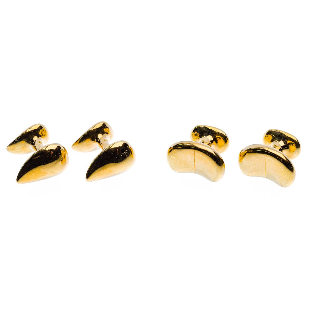 Appraisal: ELSA PERETTI FOR TIFFANY CO K YELLOW GOLD CUFFLINK SETS