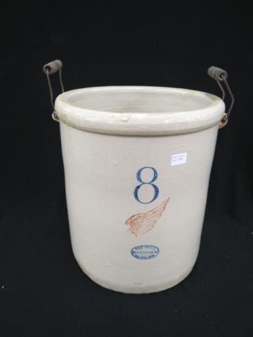 Appraisal: Redwing Union Stoneware Crock gallon tall excellent