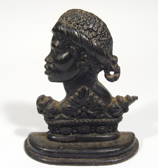 Appraisal: Cast iron negro bust door stop cm high