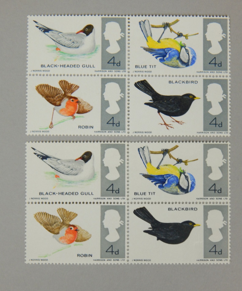 Appraisal: Elizabeth II - Birds ordinary d setenant block of variety