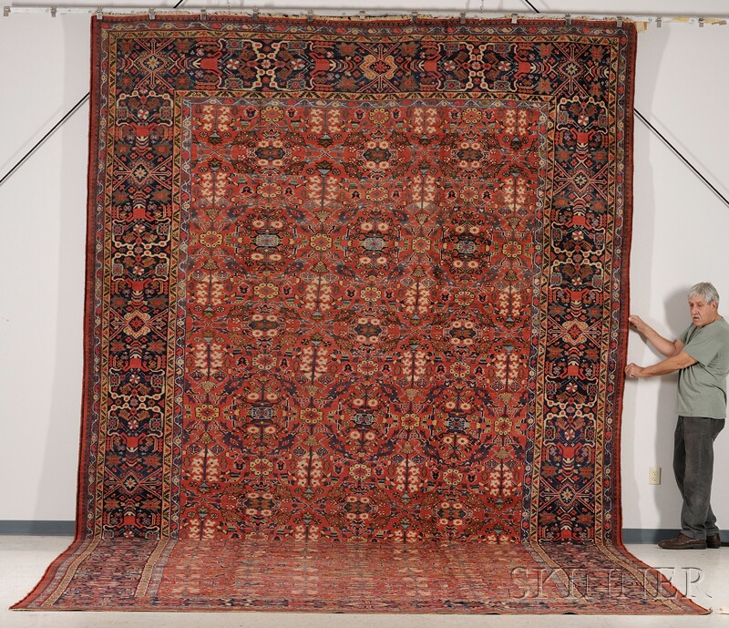 Appraisal: Mahal Carpet West Persia last quarter th century very slight