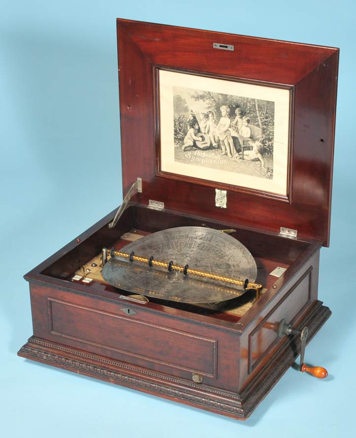 Appraisal: Symphonian Music Box with double comb mechanism and ten disks