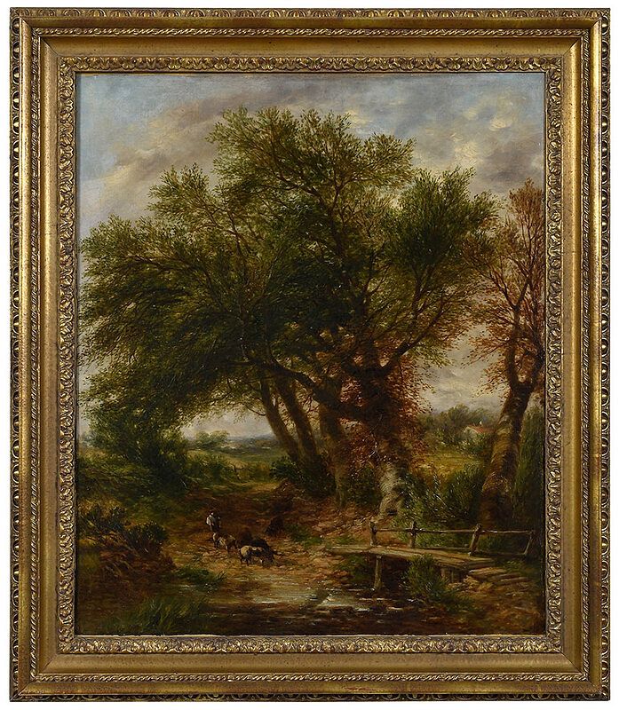 Appraisal: Attributed to George Burrell Willcock British - Wooded Landscape with