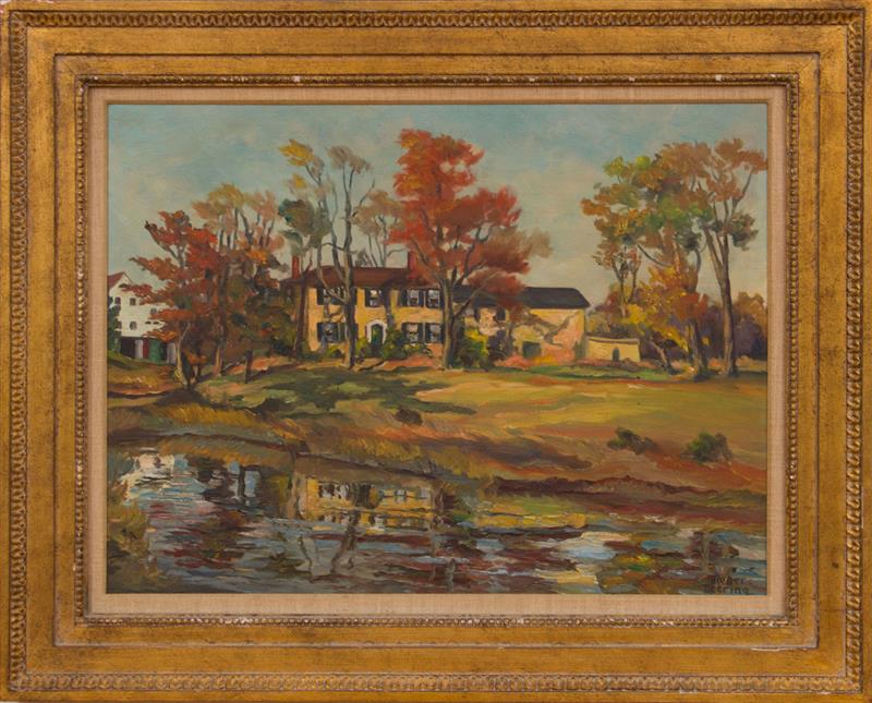 Appraisal: ROGER DEERING - MAINE HOUSE Oil on canvas signed 'Roger