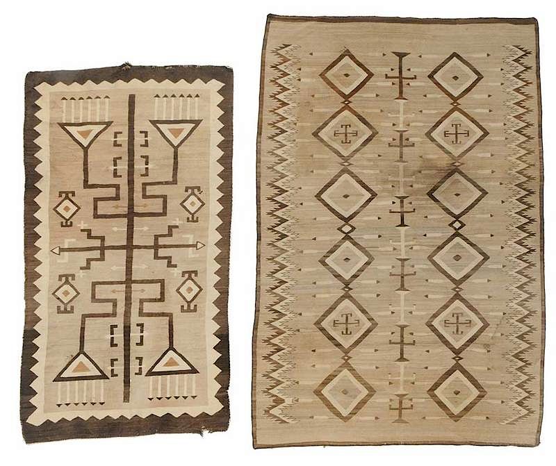 Appraisal: Two Trading Post Textiles early th century two Crystal style