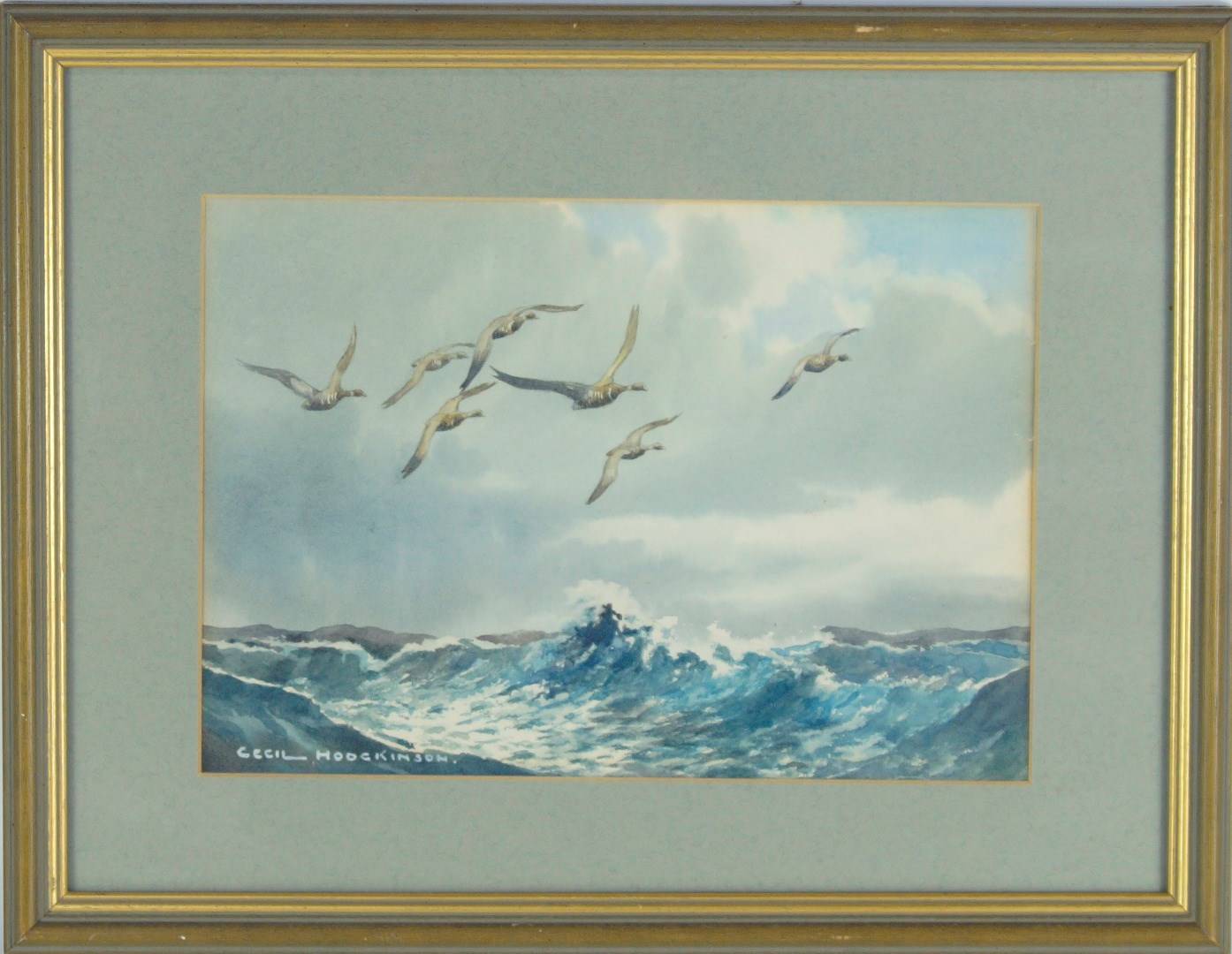 Appraisal: Cecil Thomas Hodgkinson - Against the wind geese in flight