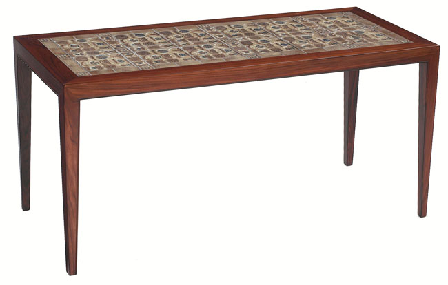 Appraisal: Danish Modern rosewood coffee table with Nils Thorsson for Royal