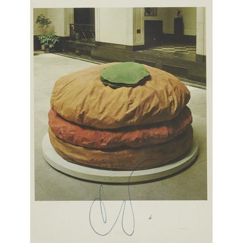 Appraisal: Claes Oldenburg - GIANT HAMBURGER GIANT SOFT FAN American Two