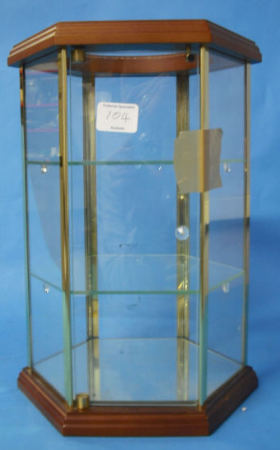 Appraisal: Small Octaganol Glass Display Cabinet