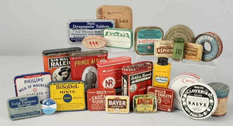 Appraisal: Lot of Assorted Advertising Tins Description Includes Bayer Aspirin Prince