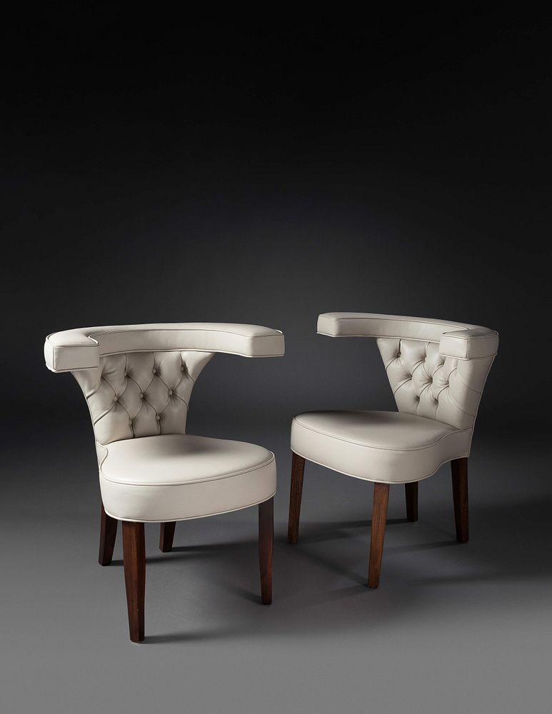 Appraisal: Edward Wormley American - Pair of Armchairs Dunbar USA Edward