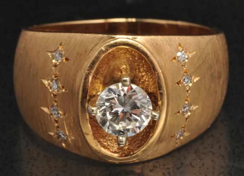 Appraisal: K Y Gold Men's Ring Description Diamonds ct largest stone