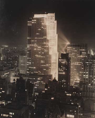 Appraisal: WOOLF PAUL J - Midtown Manhattan RCA Building Silver print