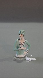 Appraisal: A Goebel porcelain Art Deco half doll with side-turned head