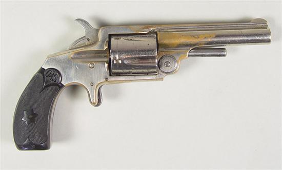 Appraisal: Otis A Smith Cal Spur Trigger Revolver Nickel plate over