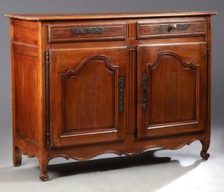 Appraisal: French Provincial Louis XV Style Carved Cherry Sid French Provincial