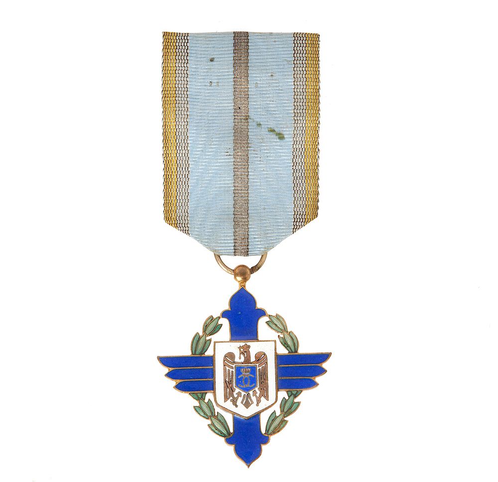 Appraisal: Romanian Order of Aeronautical Virtue st Class without Swords Romanian