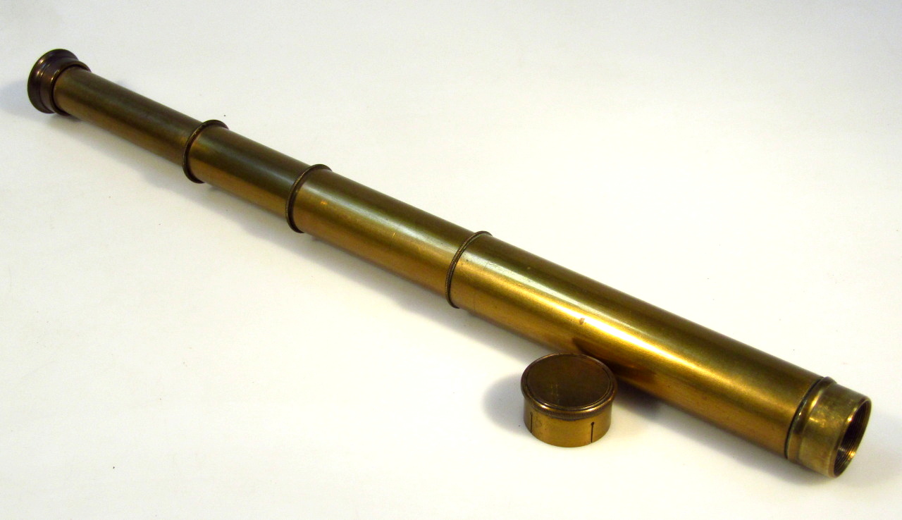 Appraisal: An early thC James Coppock Ltd brass four drawer telescope