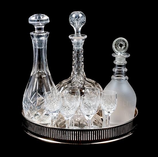 Appraisal: A Group of Three Decanters Height of tallest inches A