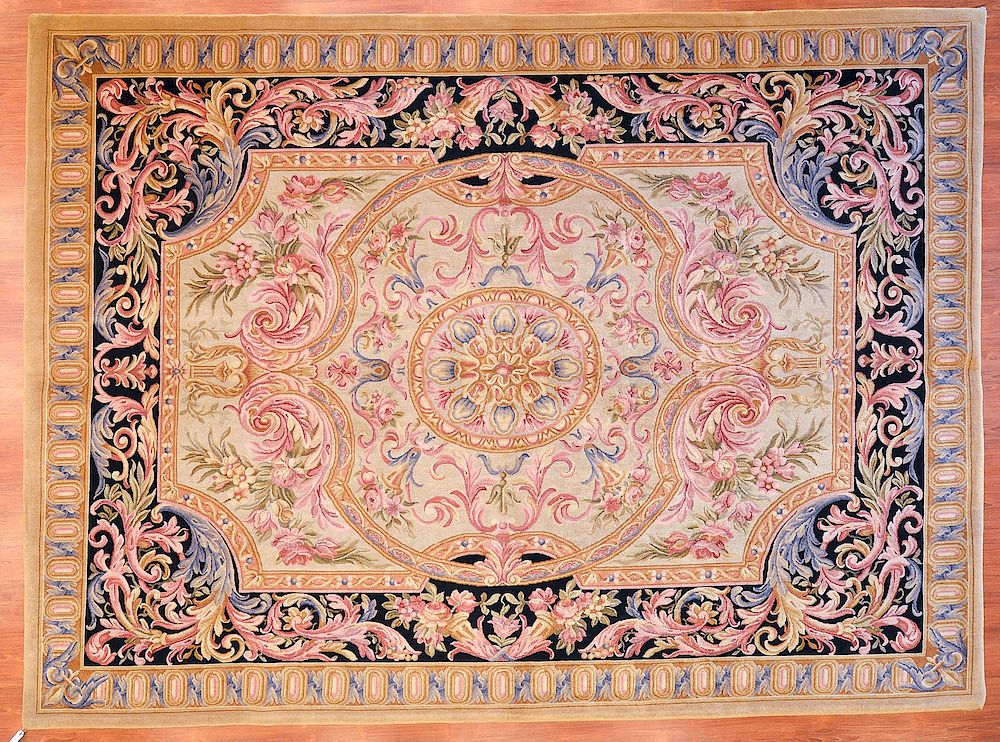 Appraisal: Savonnerie Carpet China approx x Hand-knotted contemporary Condition New unused